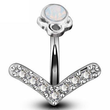 Trendy Clear CZ Arrow Navel Piercing Belly Button Ring Verkadi.com