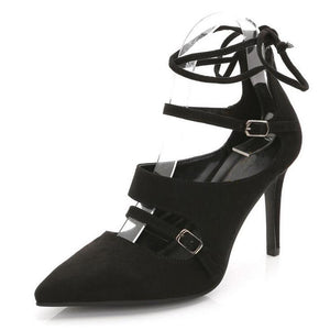Pointed High Heels Ankle Strap Pump Shoes Verkadi.com
