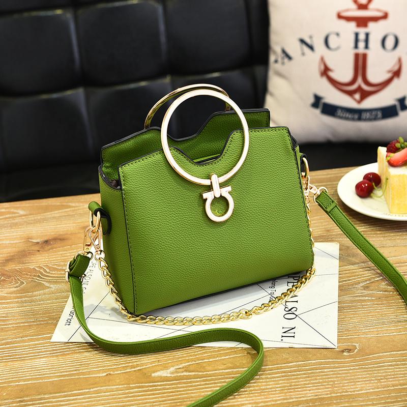 Metal Chain Strap and Handles Designer Purse Handbag – Verkadi