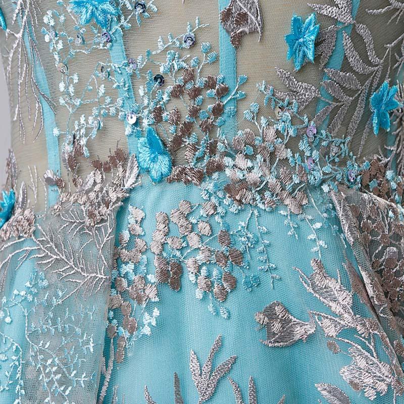 Short Lace Appliques High Low Vintage Party Prom Dress