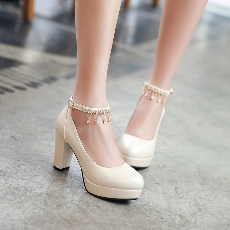 Womens Comfort Flatform Loafers Ladies Mid Heels Soft sole Lock Tassels  Shoes | eBay