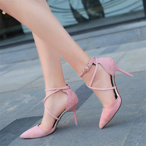 Stylish High-Heeled Cross Straps Sandals Shoes Verkadi.com