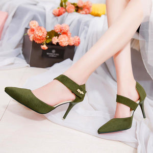 Style High Heels Pointed Suede Sandals Shoes Verkadi.com