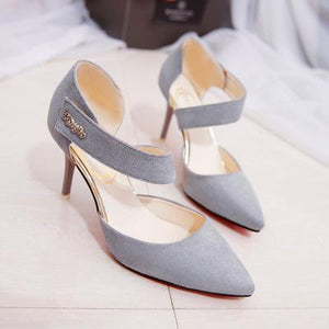 Style High Heels Pointed Suede Sandals Shoes Verkadi.com