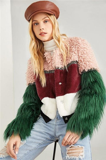 colorful faux fur women Jackets by verkadi