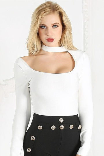 Classy Backless Hollow Out Bodysuit Romper