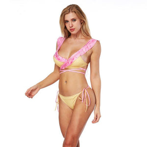 Sexy Bandage Candy Ice Cream 3D Print Swimwear Bikini Set Verkadi.com