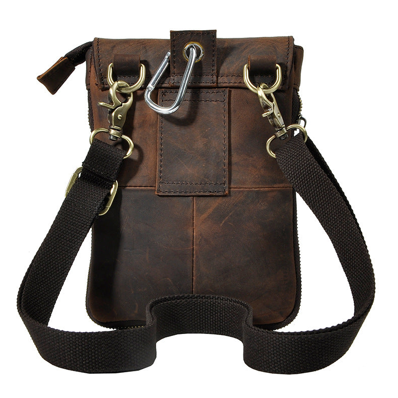 Leather Unisex Multi-Function Satchel Cross-body Messenger Bag