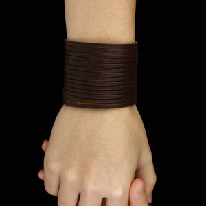 Wide Rope Snap Cuff Bracelet