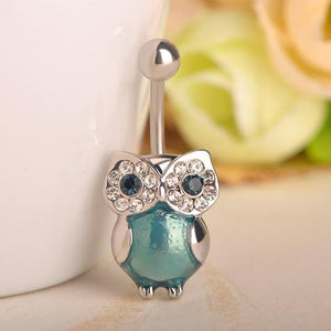 Hot Owl Character Navel Piercing Belly Button Ring