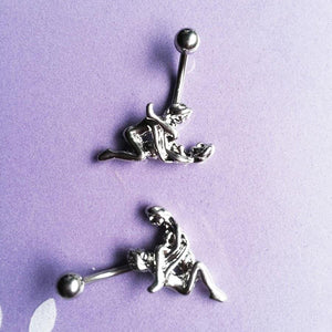 Romantic Love Pose Navel Piercing Belly Button Ring