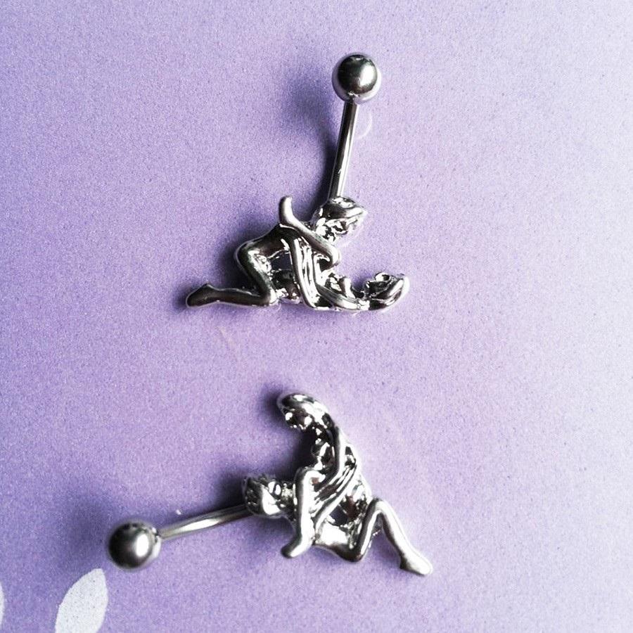 Romantic Love Pose Navel Piercing Belly Button Ring