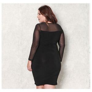 New Fashion Long Sleeve Mini Slim Plus Size Dress Verkadi.com