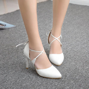 Smart High Heels Pointed Toe Cross-Strap Sandals Verkadi.com
