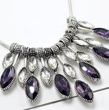 Statement Crystal Choker Style Necklace Pendant