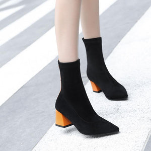 Newest Runway High Heel Pointed Toe Ankle Boots