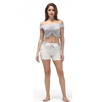 Cotton Slash Neck Short Sleeve Pajama Set Verkadi.com