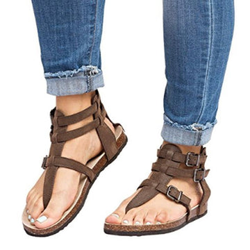 Fashion Cork Casual Summer Buckle Strap Sandals Verkadi.com