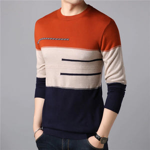 Smart Casual O-Neck Thin Men Pullover Sweater