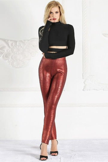 Crop Top High Waist Skinny Pants Cocktail Party Dresses