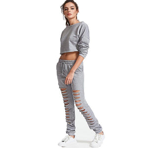 Top Hollow Back Tracksuit Fitness Running Yoga Set