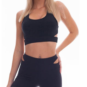 Sexy Solid Breathable Sports Gym Fitness Yoga Set