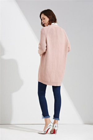 Open Stitched Soft Long Full Sleeve Knitted Sweaters Cardigans