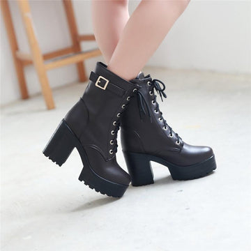 Stylish Comfortable Platform High Heel Ankle Boots Verkadi.com