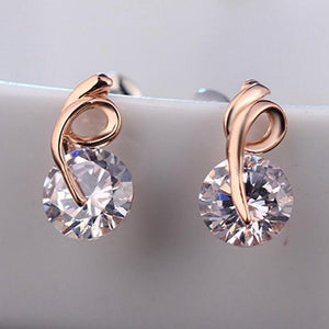 Classic Zircon Crystal Ribbon Shape Earring Verkadi.com