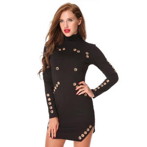 Hot Turtleneck Sequined  Party Bodycon Dress