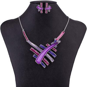 Multicolored Resin Abstract Design Jewelry Set Verkadi.com