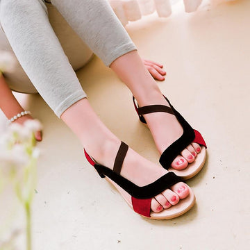 Cool Suede Leather Flat Casual Flat Sandals Verkadi.com