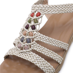 Woven Bohemia String Beaded Gladiator Women Sandals