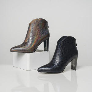 Italian Style Slip On Pointed Toe High Heels Ankle Boots Verkadi.com