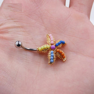 Colorful Starfish Navel Piercing Belly Button Ring Verkadi.com