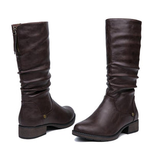 New Designer PU Leather Quality Mid-Calf Boots