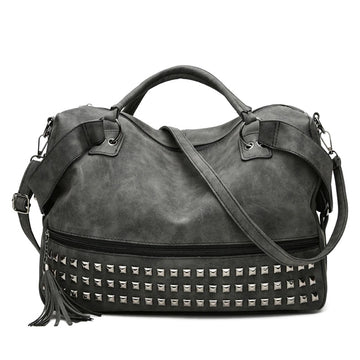 Chic PU Leather Fashion Riveted Shoulder Cross Body Bag Handbag