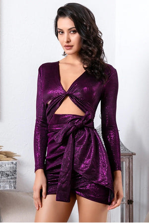 Sexy Purple Mini Dress