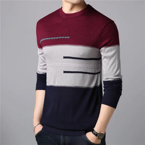 Smart Casual O-Neck Thin Men Pullover Sweater