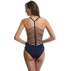 Hot Open Back Bandage Padded Swimwear Swimsuit
