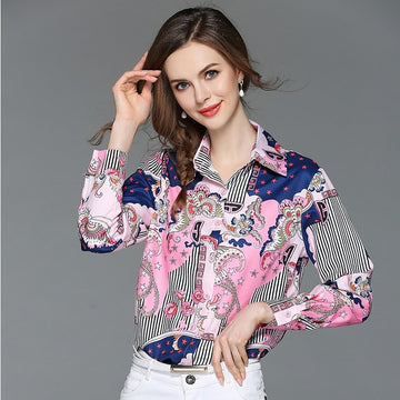 Colorful Long Sleeve Professional Wear Shirt Blouse Verkadi.com