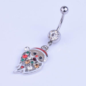 Colorful Santa Claus Belly Button Ring