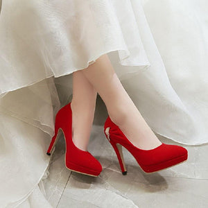 Elegant High Heels Crystal Pointed Toe Pump Shoes Verkadi.com