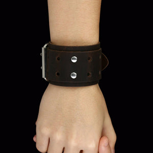 Unisex  Wide Leather Bracelet