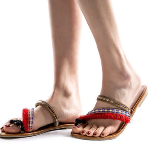 Women Spring Ethnic Roman Style Summer Flat Sandals
