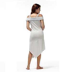 Sexy Off Shoulder Asymmetric Split Sleepwear Nightgown Verkadi.com