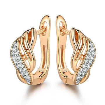 Rhinestone Shiny Hoop Earring