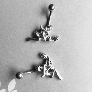 Romantic Love Pose Navel Piercing Belly Button Ring