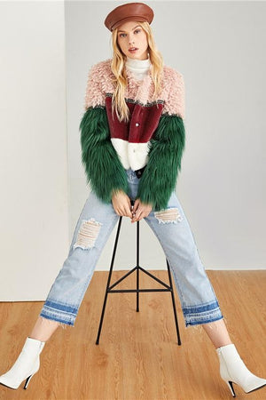 colorful faux fur women Jackets by verkadi