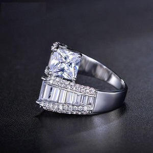 Two Stone Double Princess Cut Ring